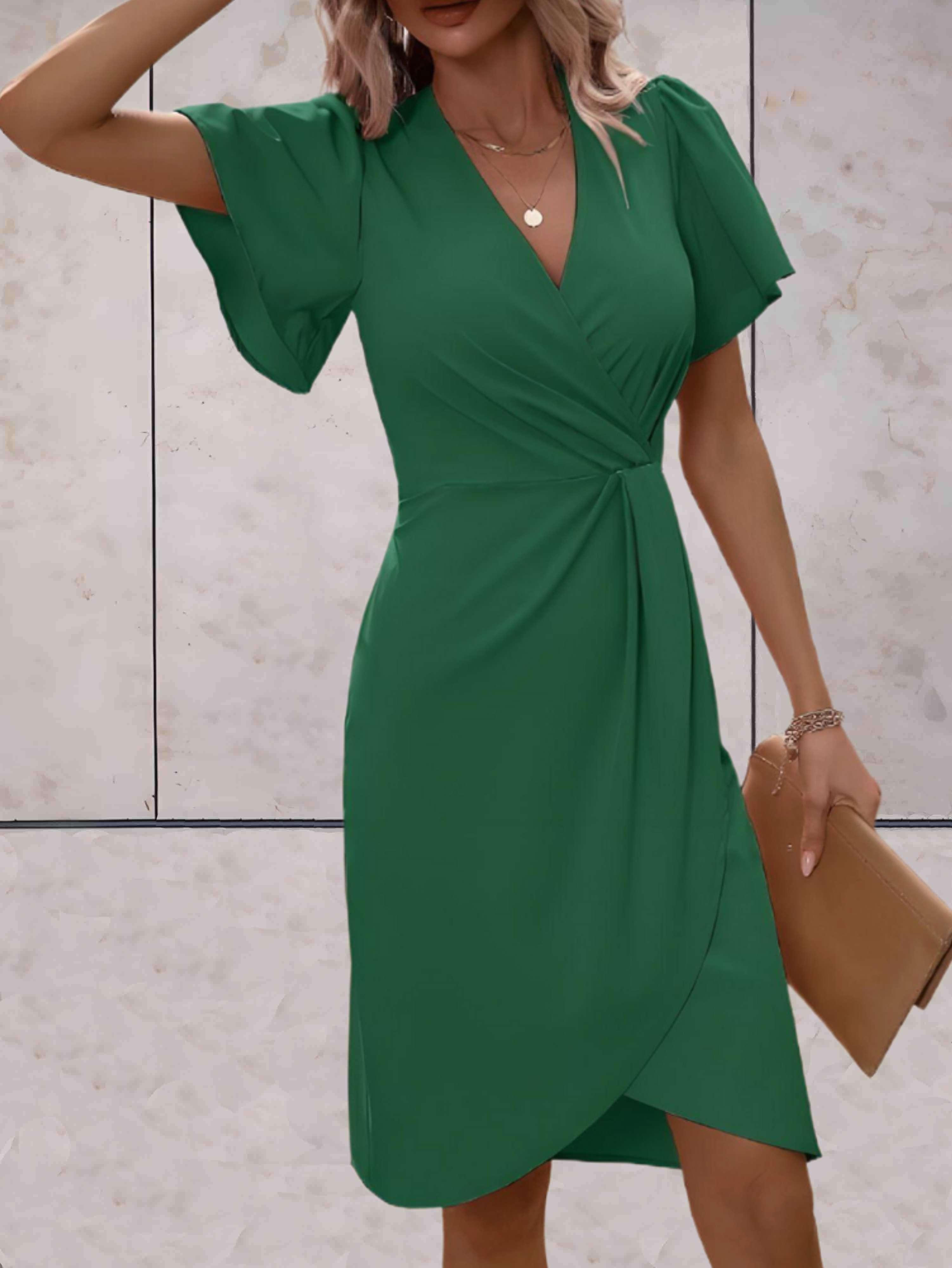 Jasmine | Elegant Wrap Dress with V-Neckline