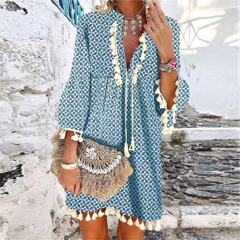 Violet | Vintage Summer Dress with V-Neck