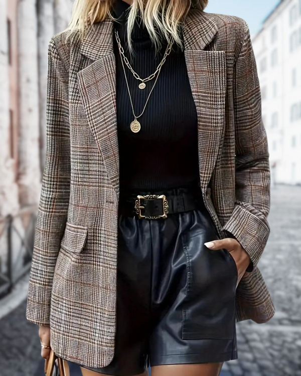 MAE | Relaxed Checkered Blazer