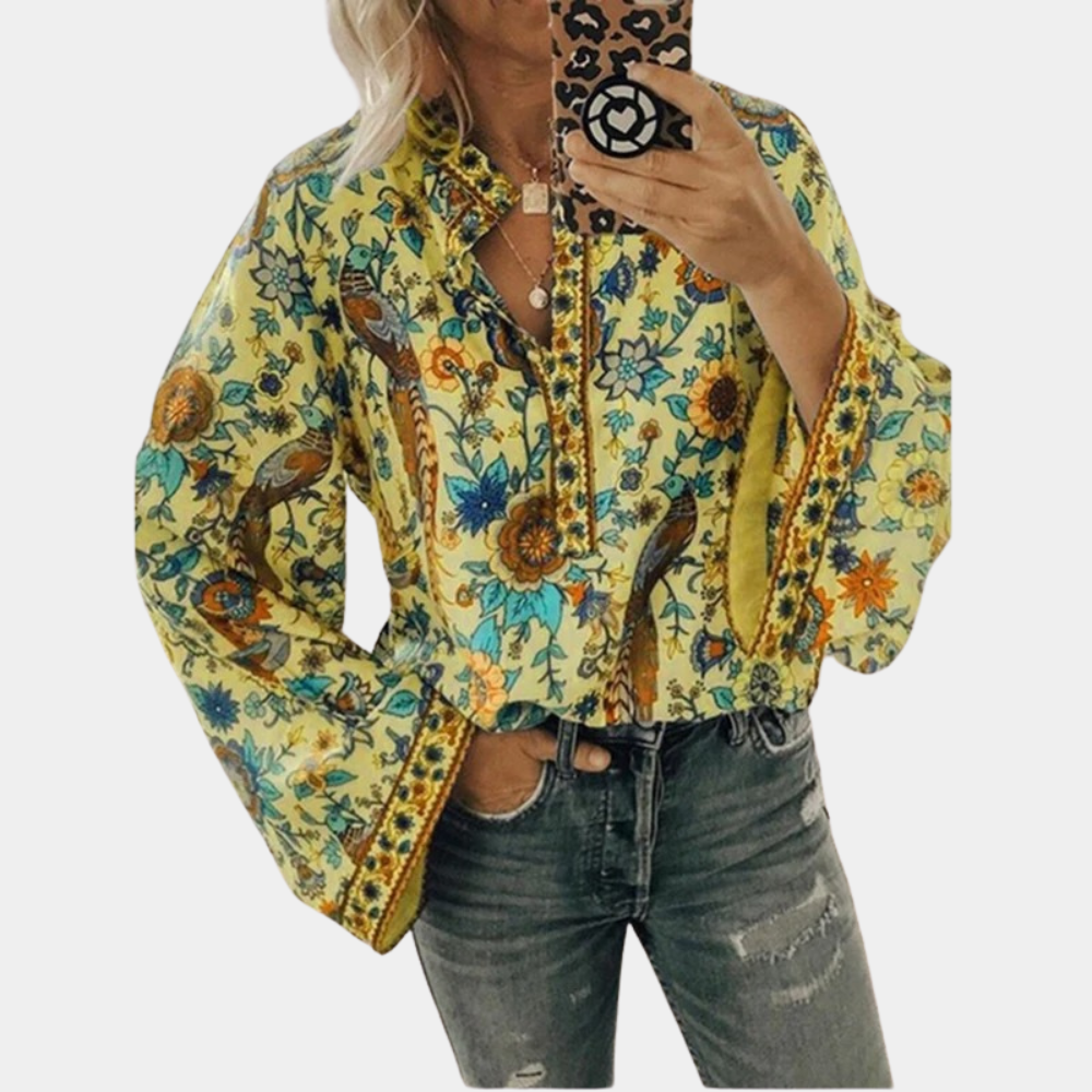 Floral Pattern Women's Blouse