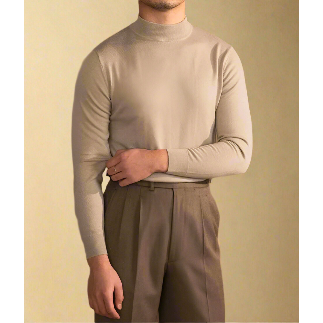 Men's Premium Wool Turtleneck Sweater