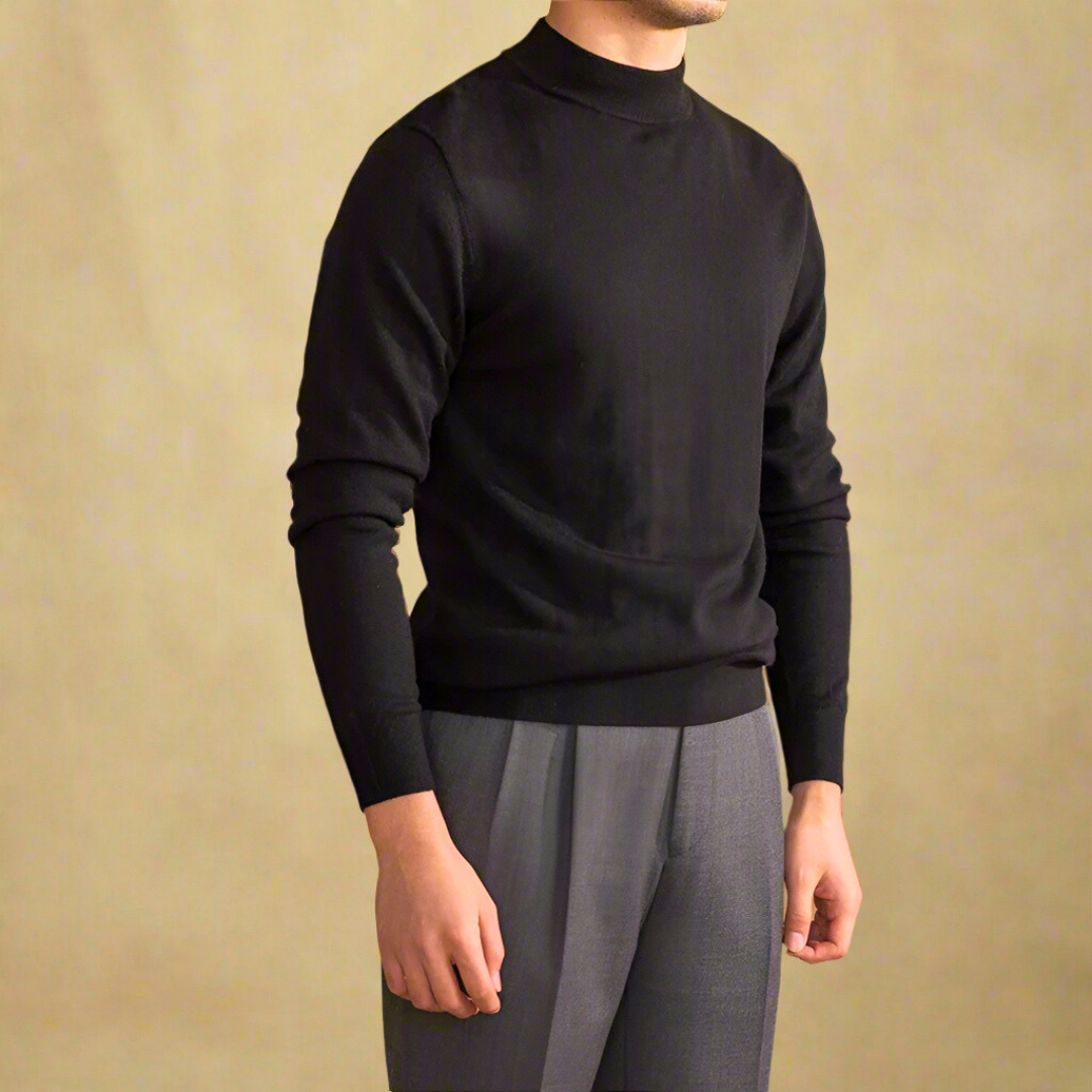 Men's Premium Wool Turtleneck Sweater