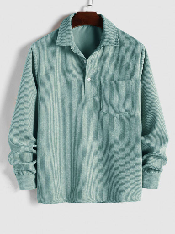Men's Premium Corduroy Long-Sleeve Shirt