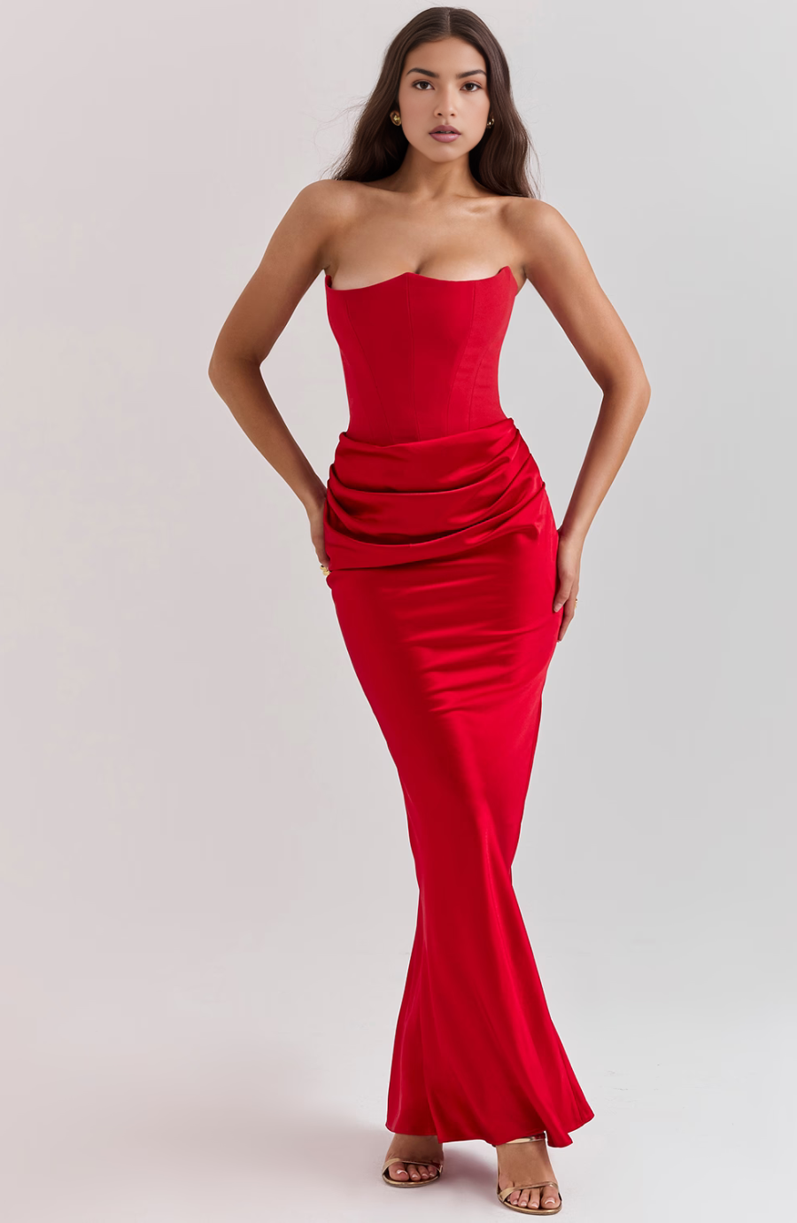 Aria | Strapless Maxi Dress for Wedding Guest