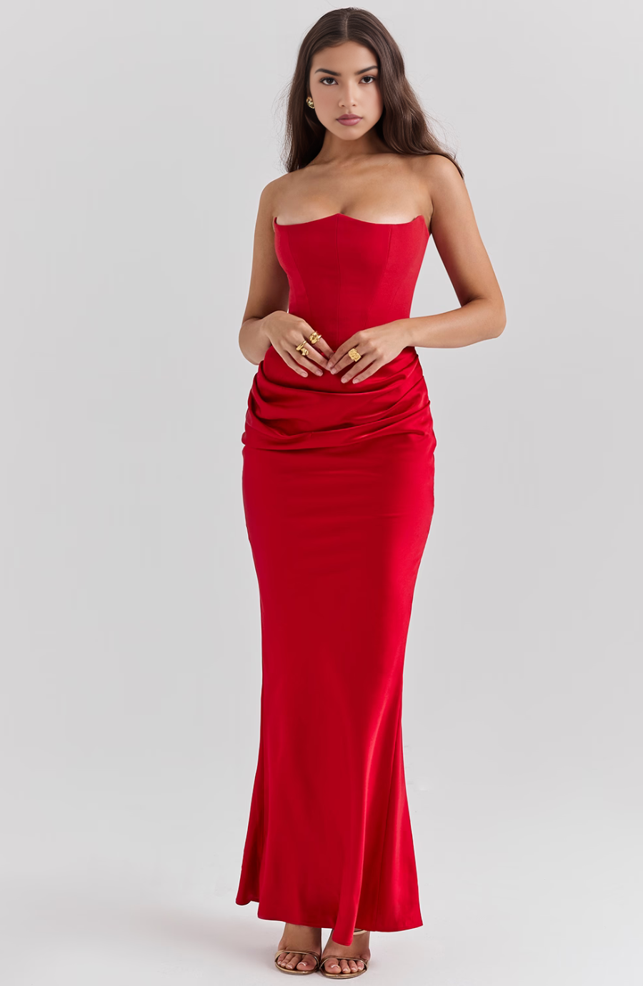 Aria | Strapless Maxi Dress for Wedding Guest