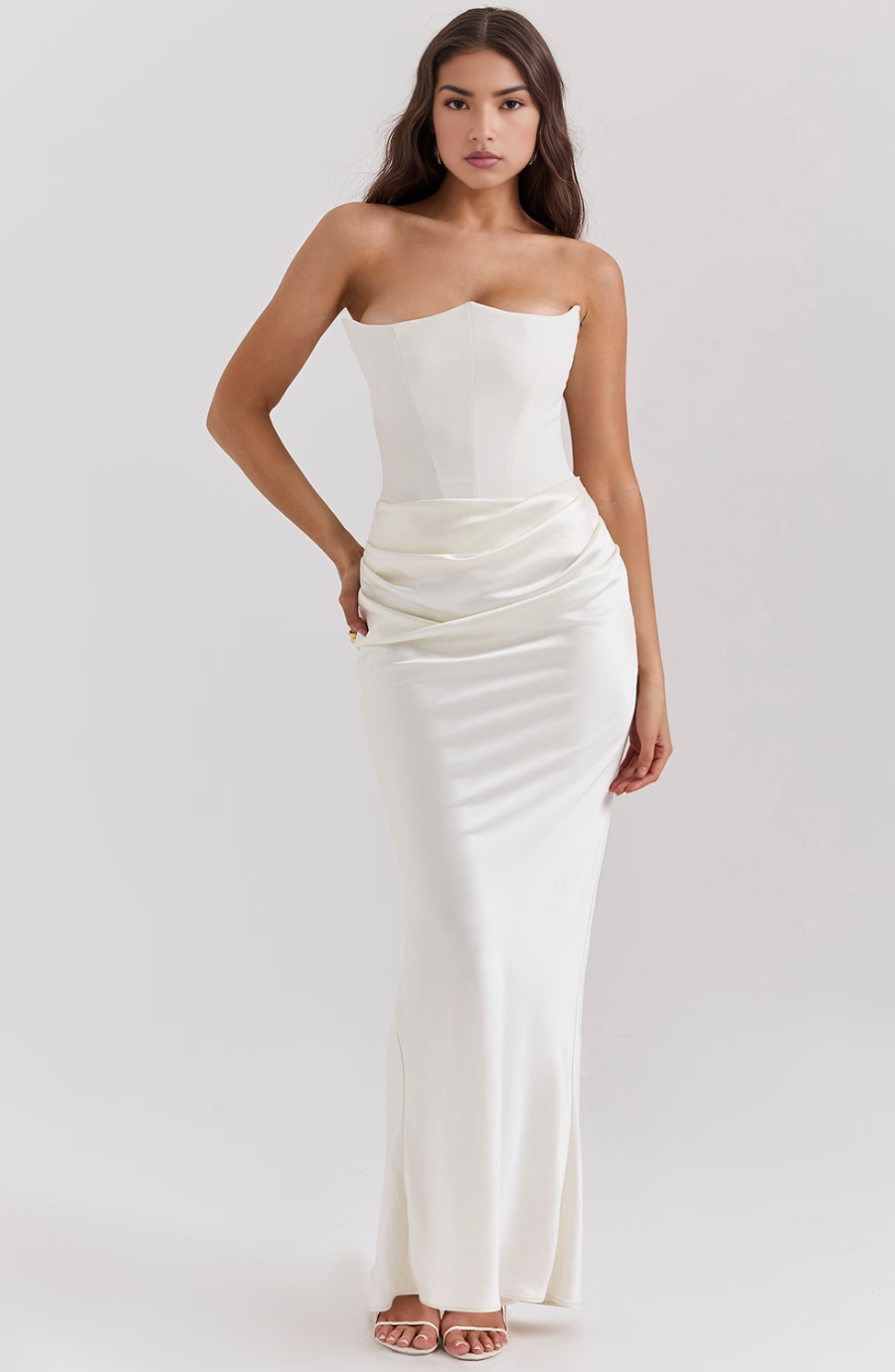 Aria | Strapless Maxi Dress for Wedding Guest