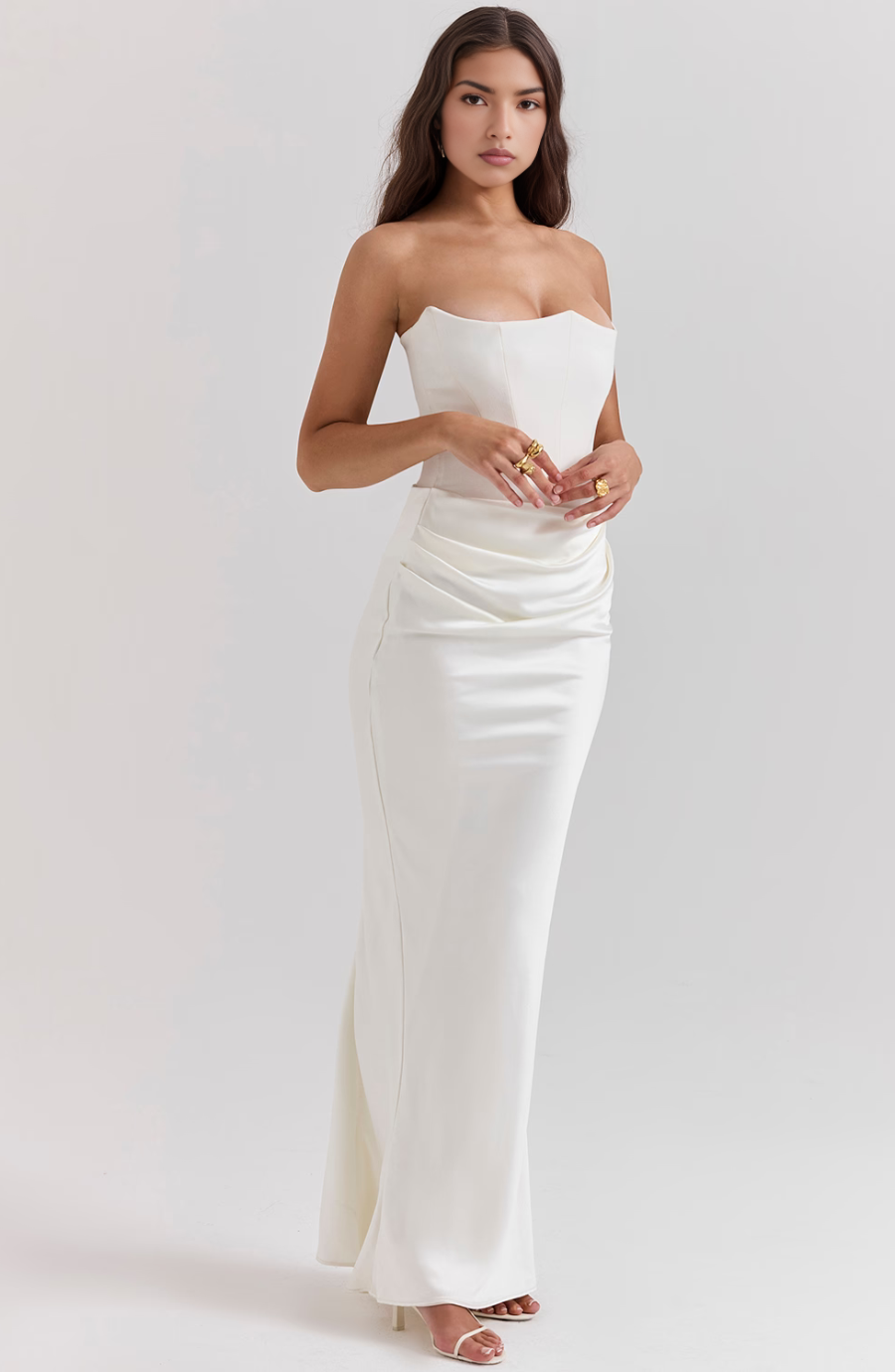 Aria | Strapless Maxi Dress for Wedding Guest