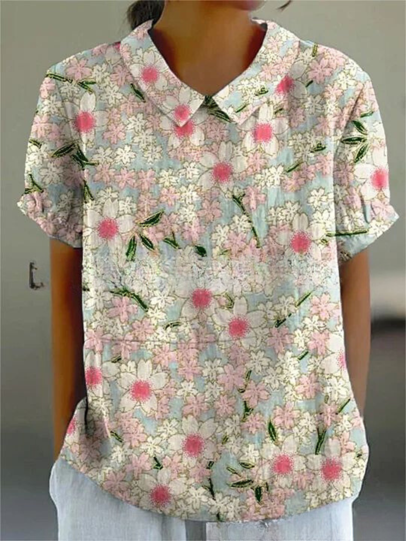 Poppy | Women's Vintage Floral Blouse for Casual Wear