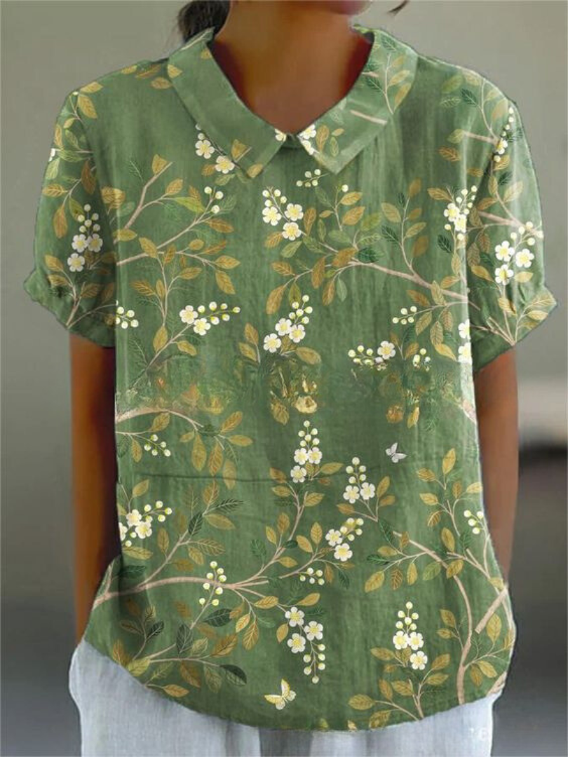 Poppy | Women's Vintage Floral Blouse for Casual Wear
