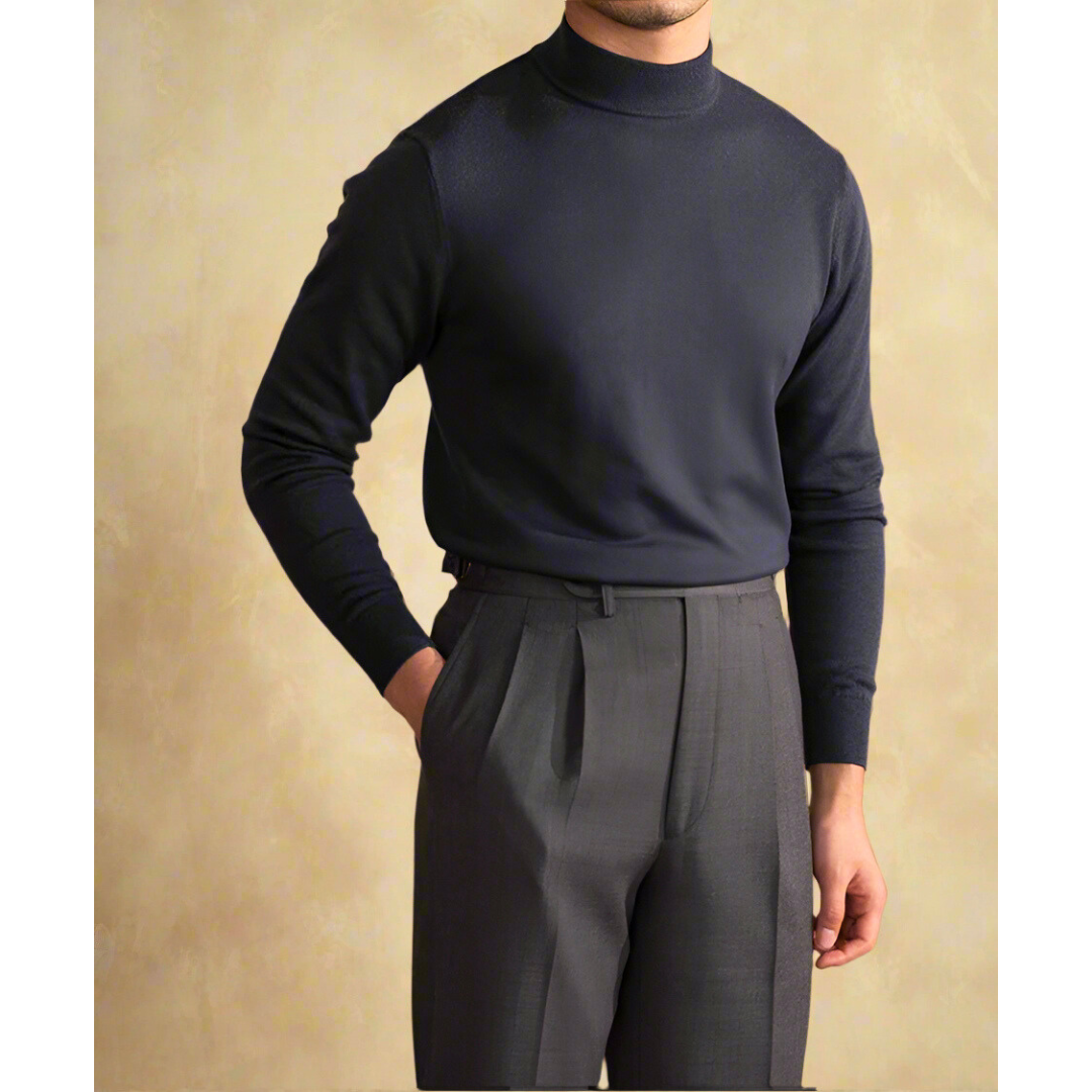 Men's Premium Wool Turtleneck Sweater