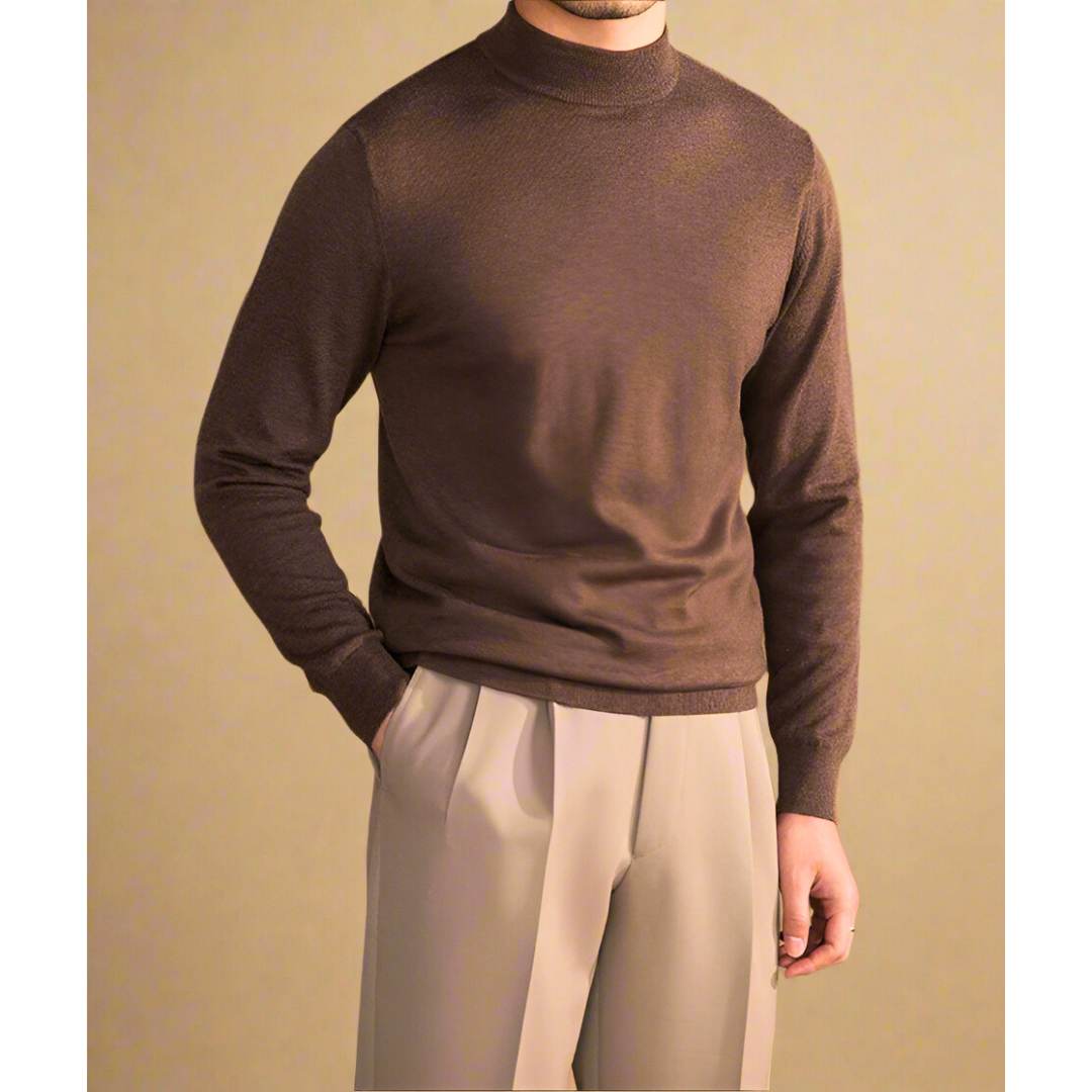 Men's Premium Wool Turtleneck Sweater