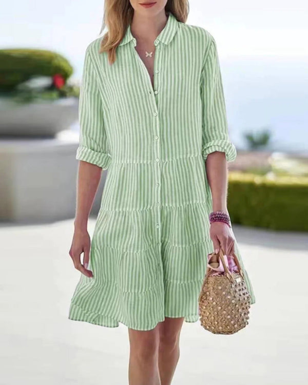 Clara | Striped Shirt Dress for Women
