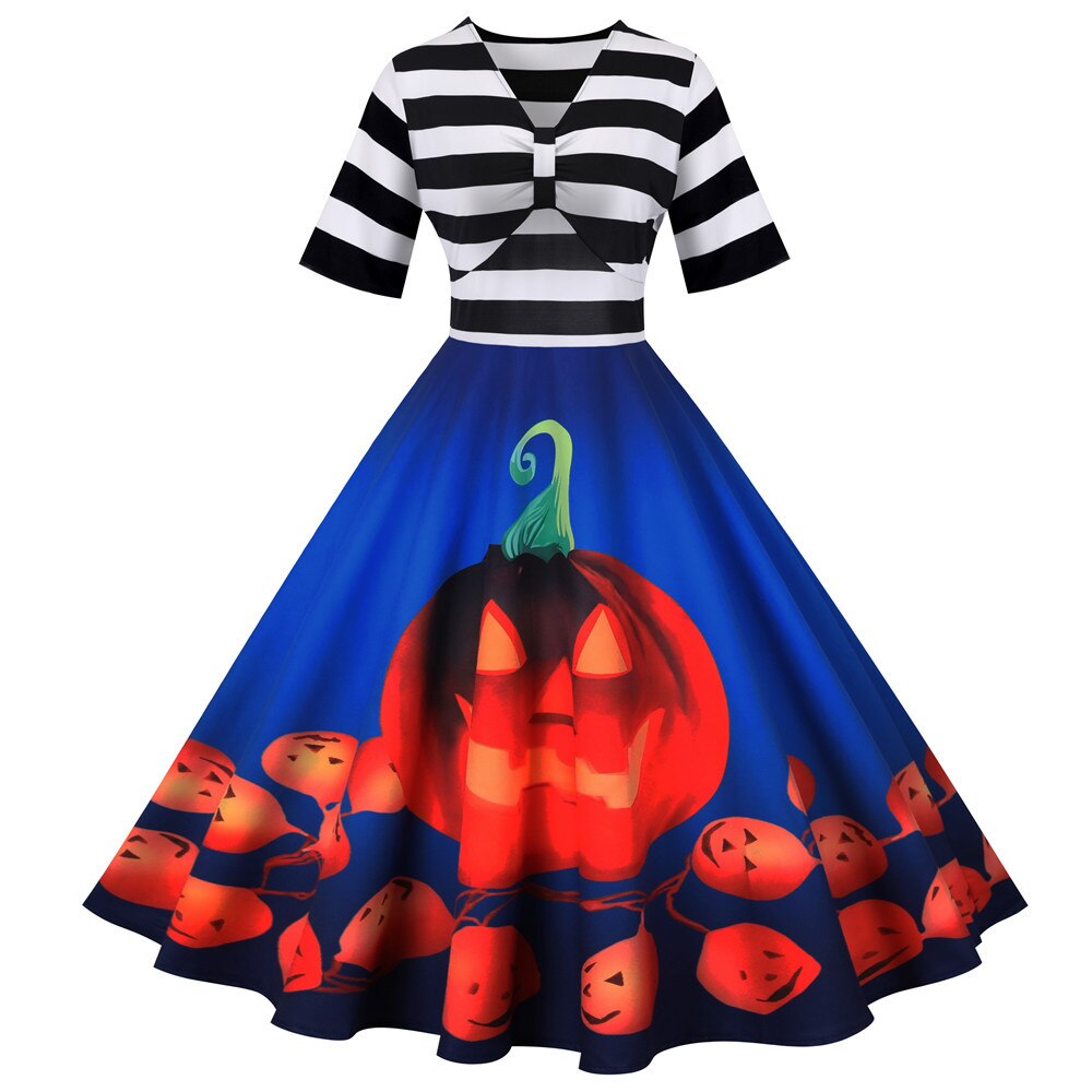 Pumpkin Print Halloween Costume | Midi