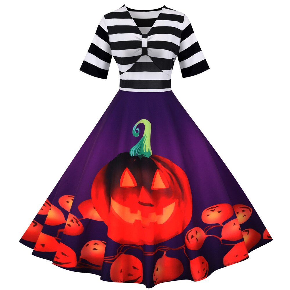 Pumpkin Print Halloween Costume | Midi