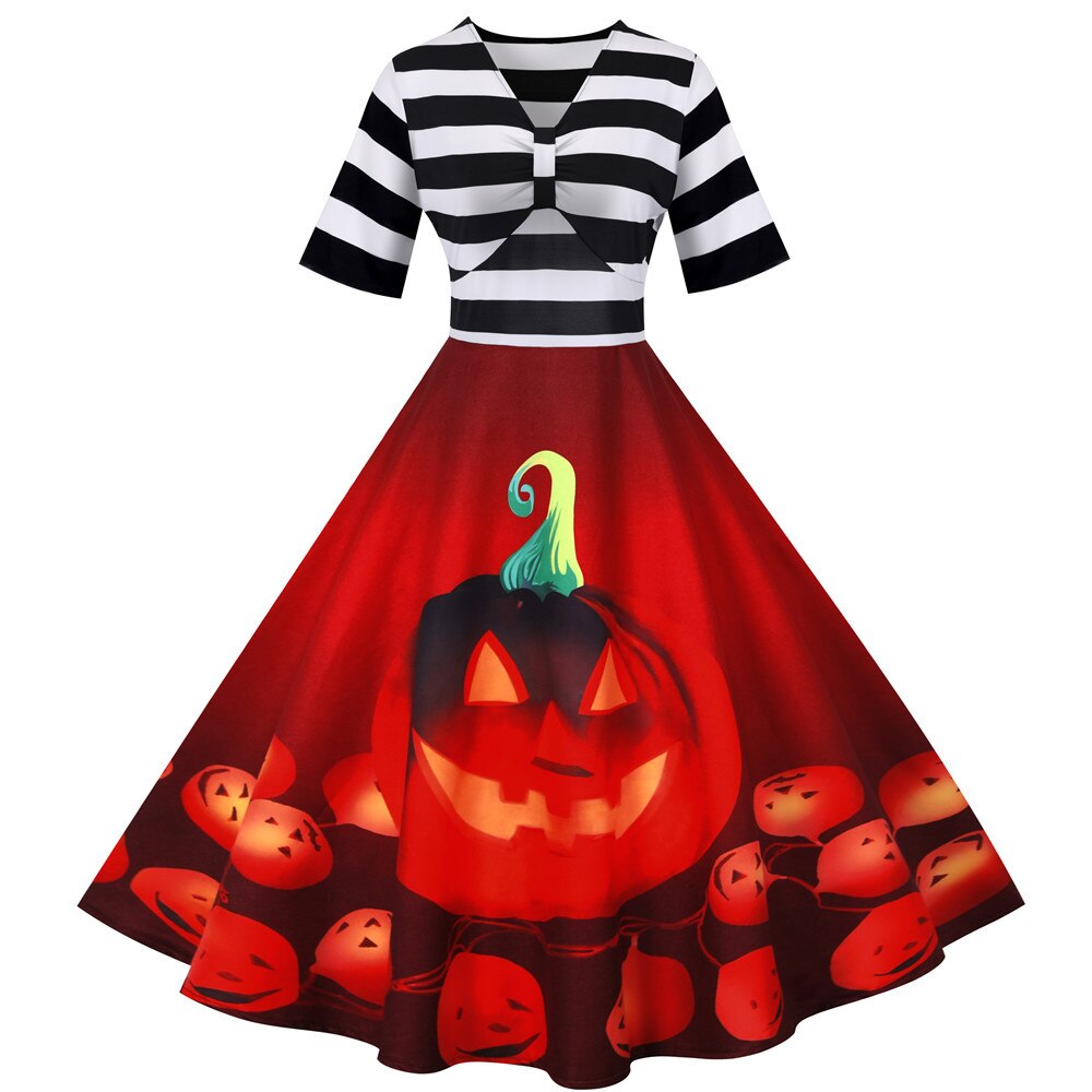 Pumpkin Print Halloween Costume | Midi
