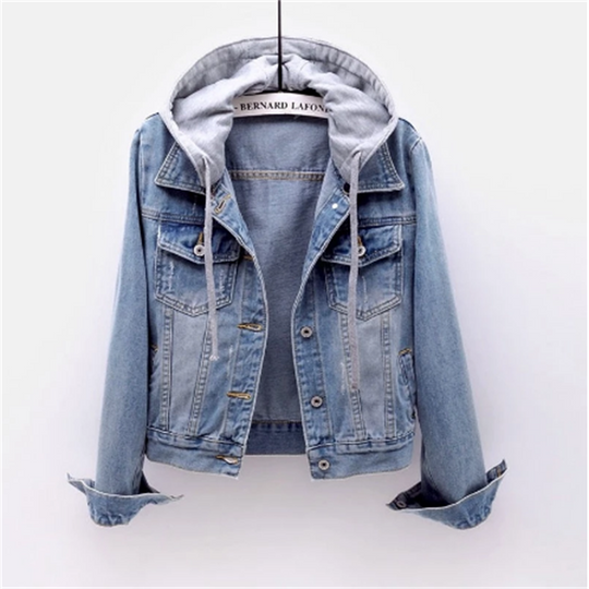 Mila | Detachable Hood Denim Jacket