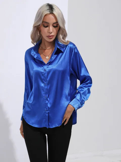 Luna | Loose Satin Sleeve Blouse