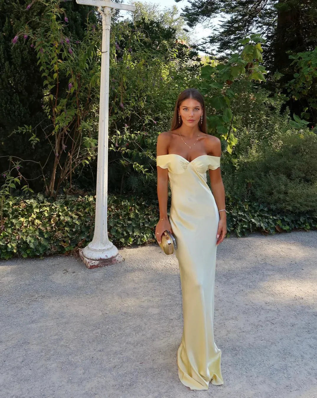Mia | Satin Backless Maxi Dress - Wedding Guest