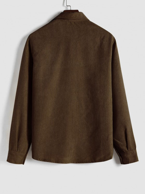 Men's Premium Corduroy Long-Sleeve Shirt