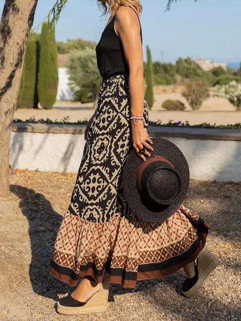 IZZY | Retro Boho Style Long Skirt