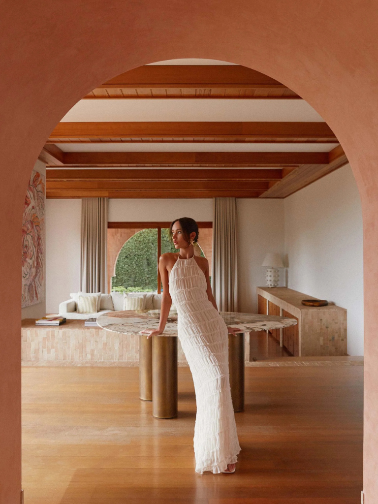 Adeline | Long Halter Dress
