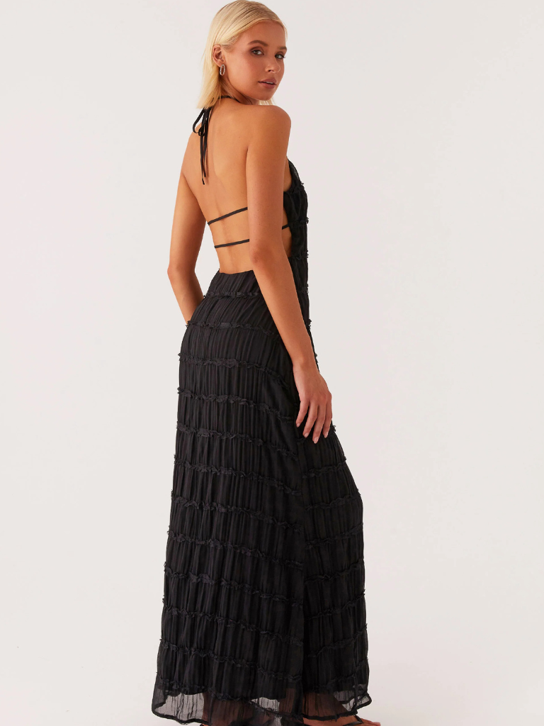 Adeline | Long Halter Dress