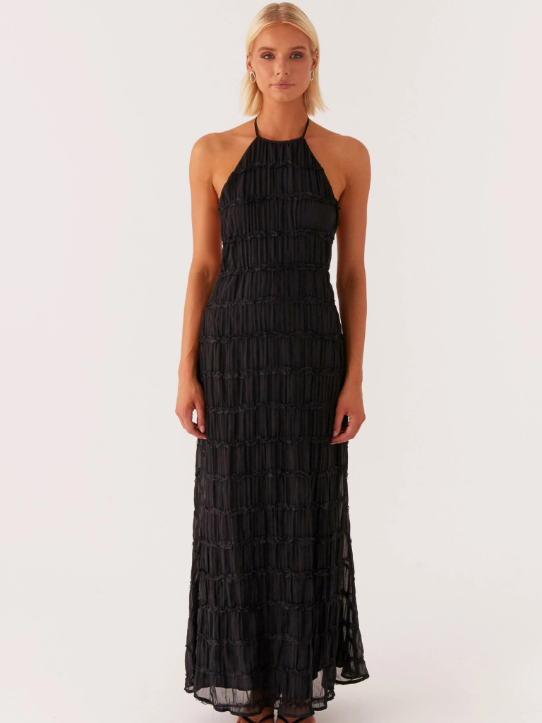 Adeline | Long Halter Dress