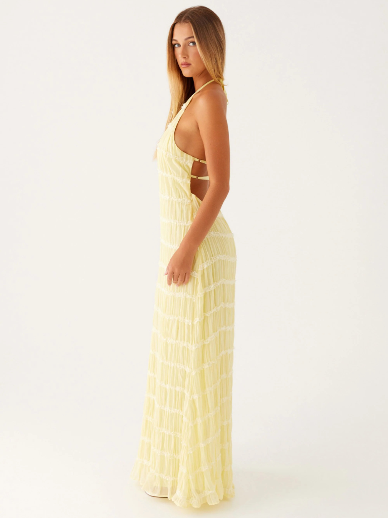 Adeline | Long Halter Dress