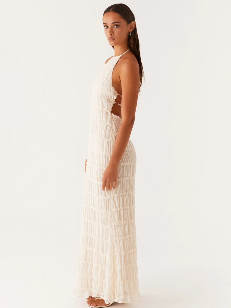 Adeline | Long Halter Dress