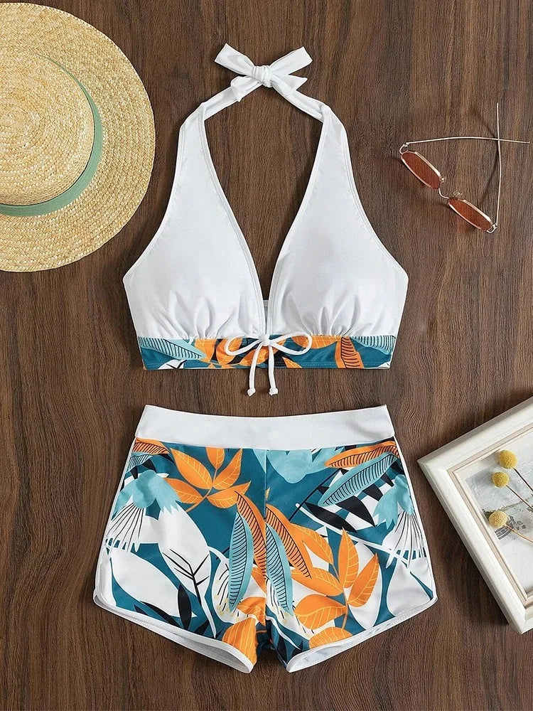 Sophie | Women's Patterned High Waist Bikini Set