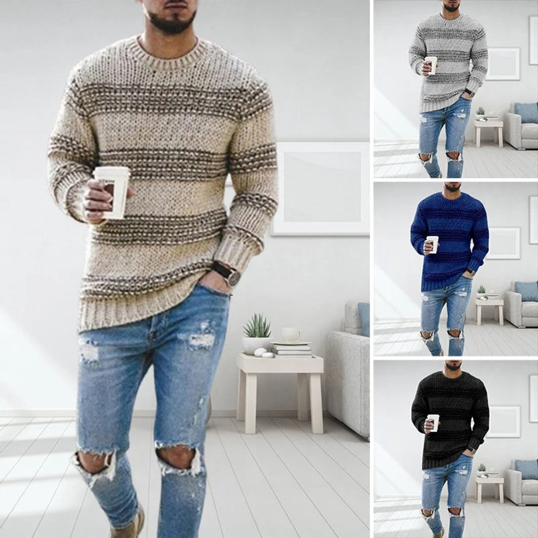 Coarse Knit Norwegian Sweater for Men