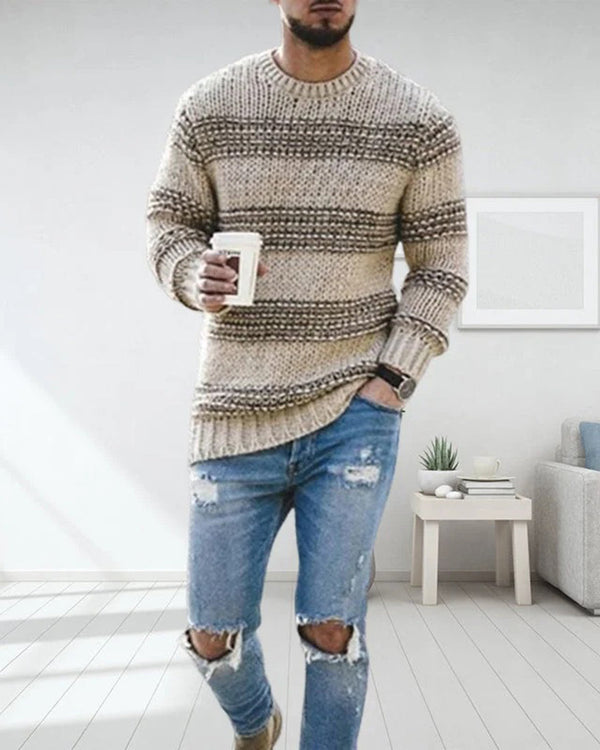 Coarse Knit Norwegian Sweater for Men