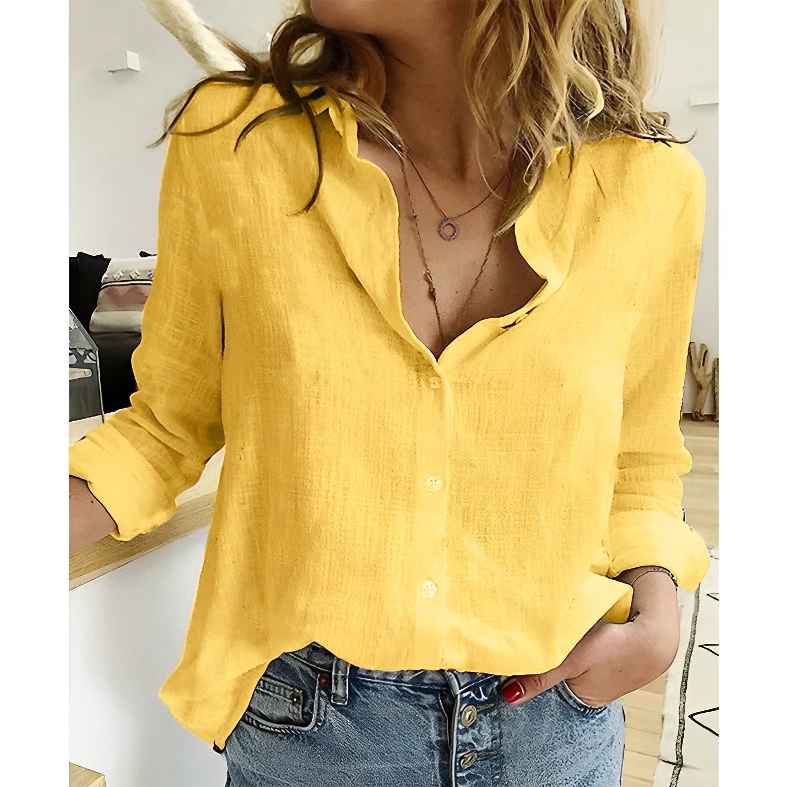 Grace | Lightweight Cozy Cotton-Linen Shirt