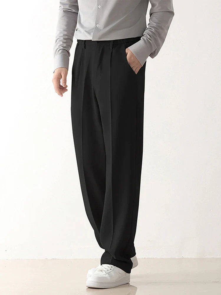 Levi | Draped Slim Fit Formal Pants