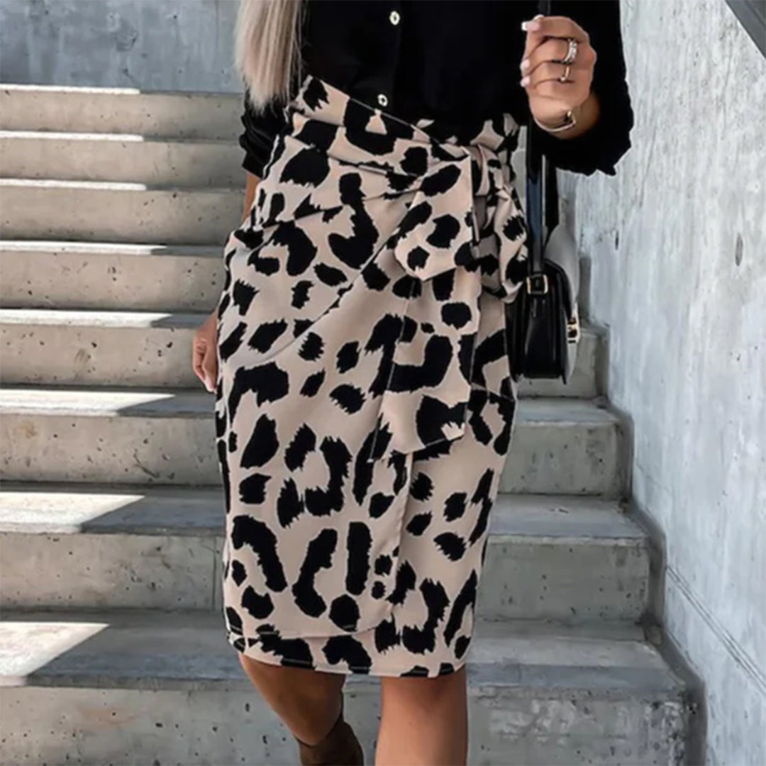 DEBBIE | Women's Skirt with Leopard Pattern