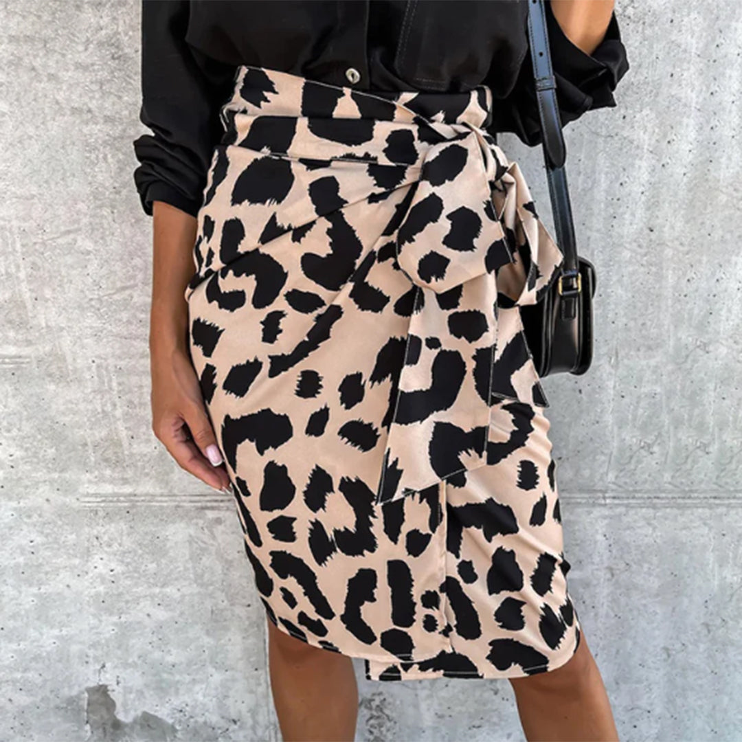 DEBBIE | Women's Skirt with Leopard Pattern