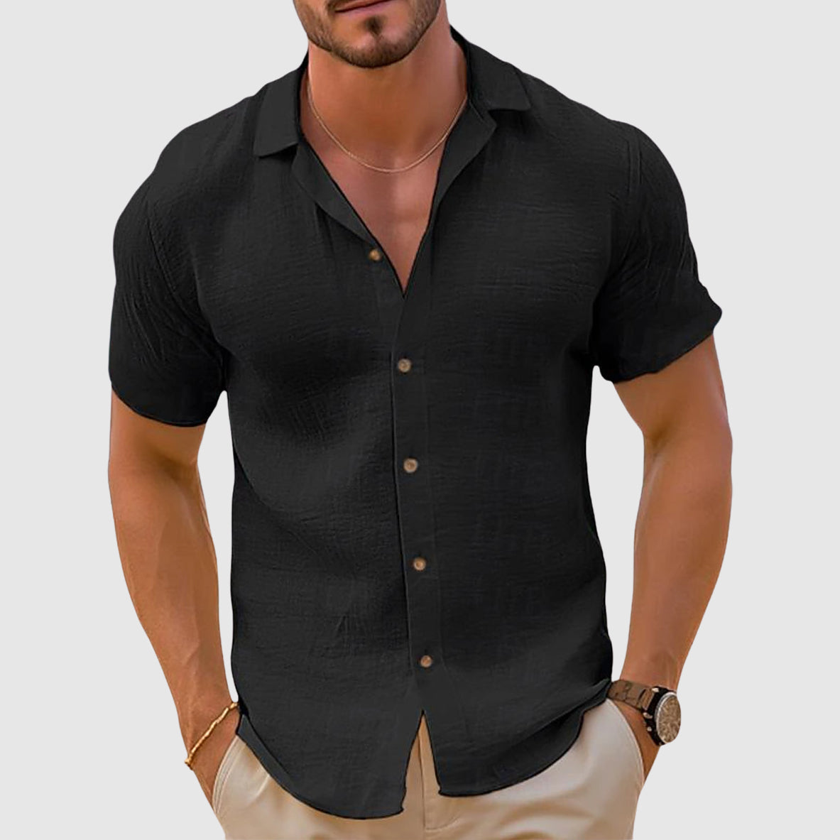 Kai | Men's Linen Island Shirt