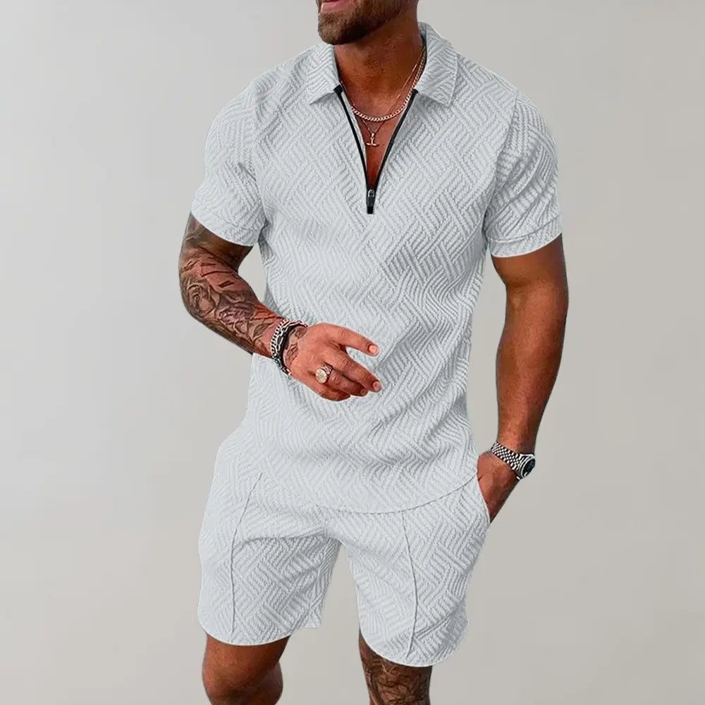Lachlan | Men's Casual Polo Shirt and Shorts Set