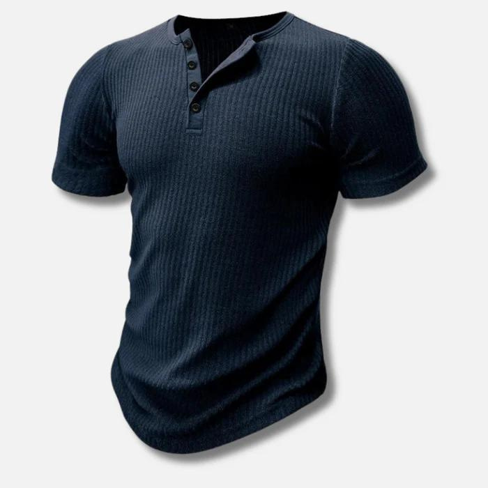 Calvin - Muscle Fit Henley T-shirt for Men
