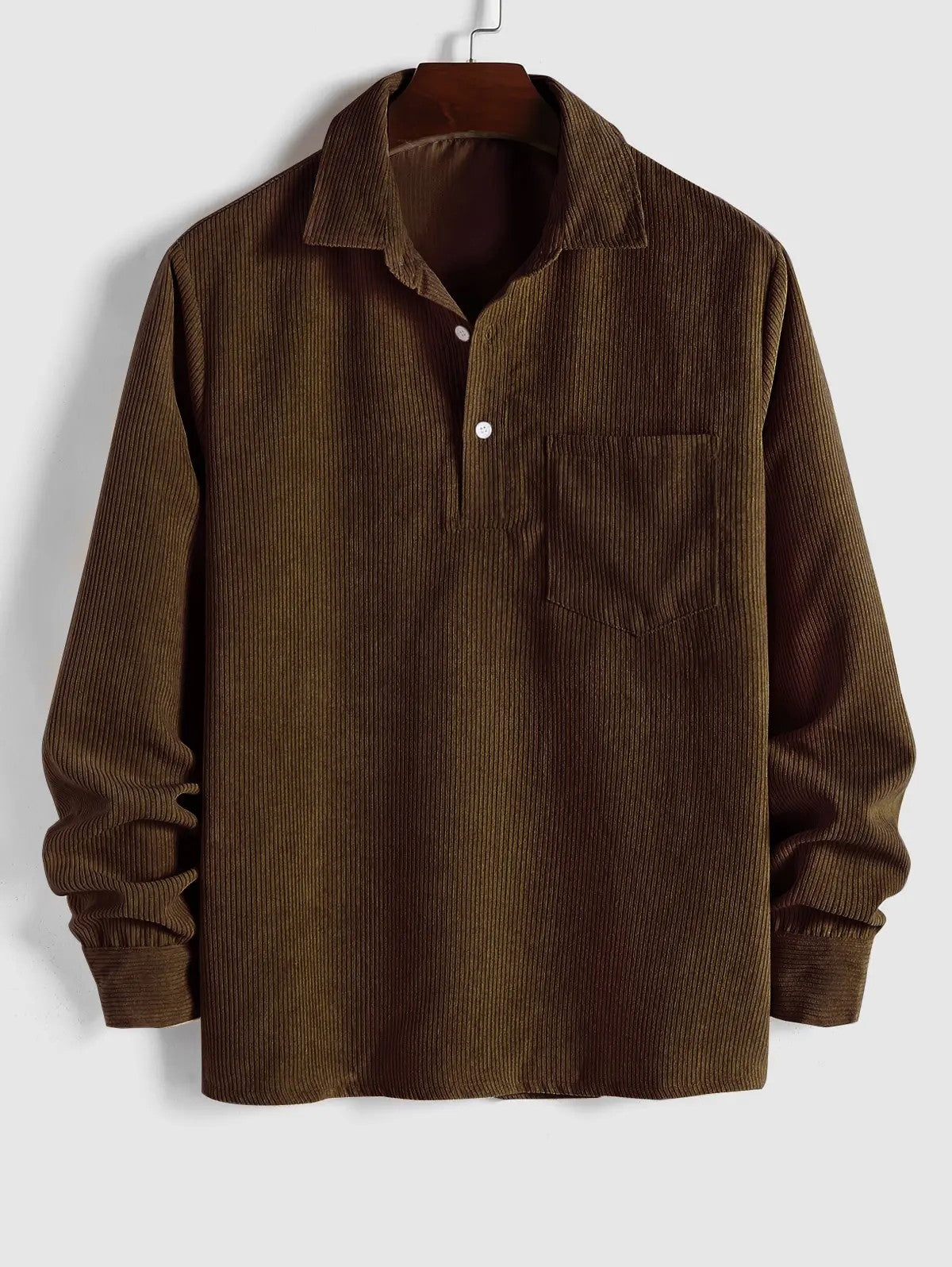 Men's Premium Corduroy Long-Sleeve Shirt