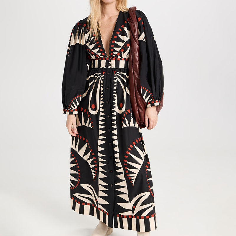 Mia | Elegant Women's Long Sleeve Maxi Dress