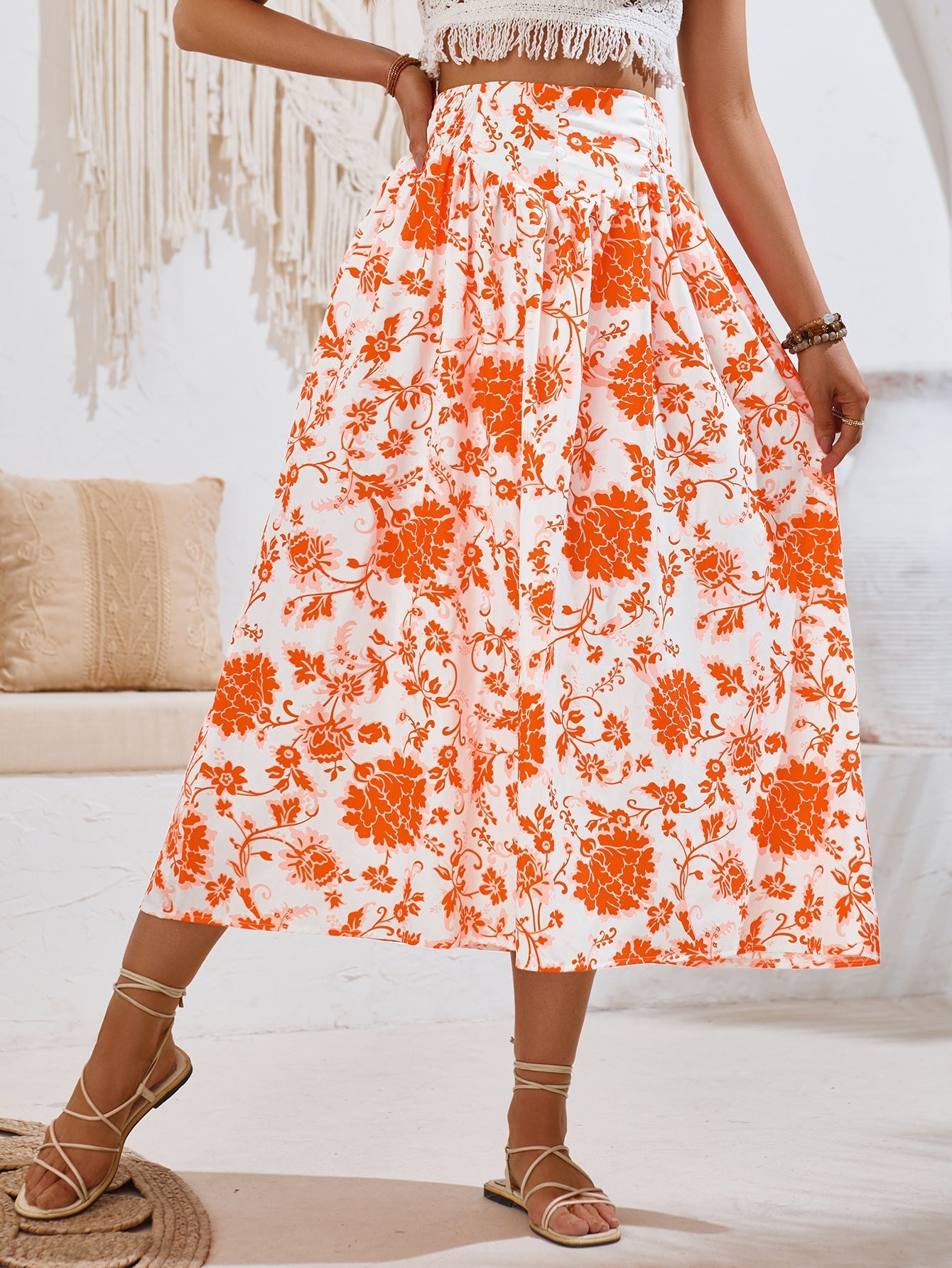 AMALIA - Floral Pattern Long Skirt Collection