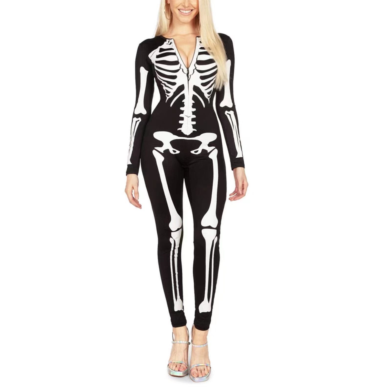Skeleton Print Halloween Costume