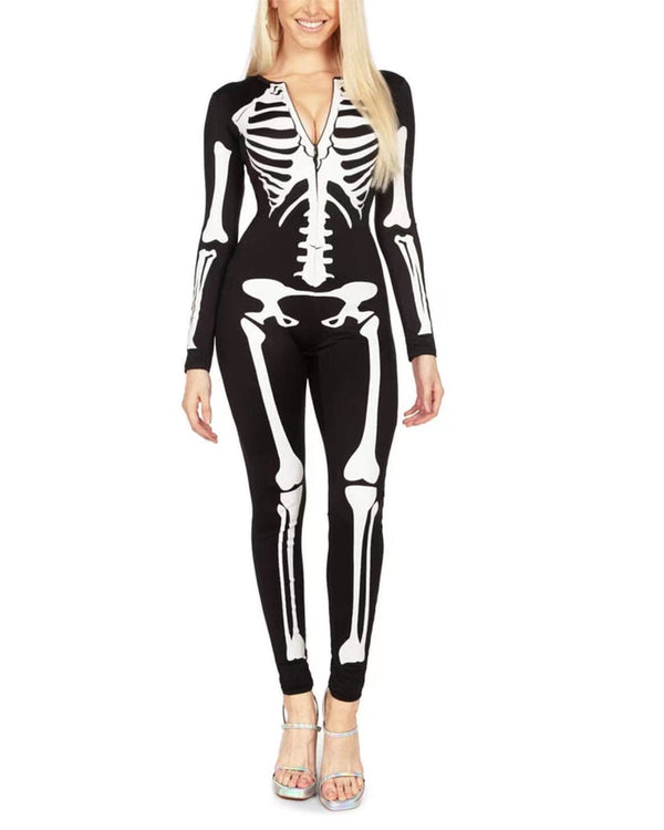 Skeleton Print Halloween Costume