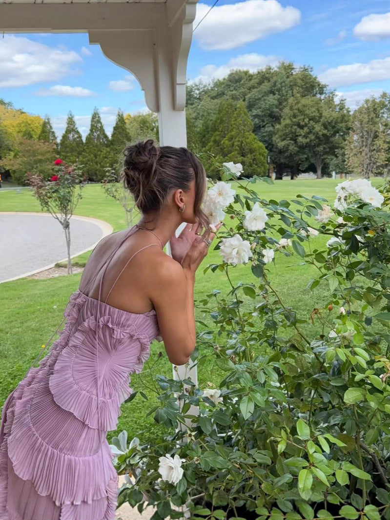 Isla | Elegant Ruffle Dress for Wedding Guest
