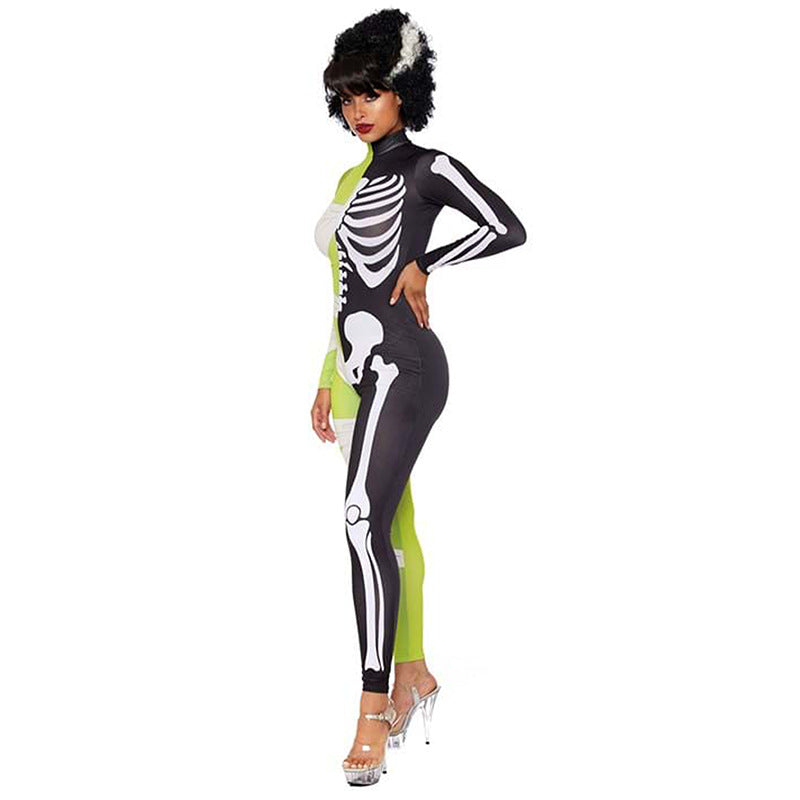 Creepy Duo Half Skeleton Half Mummy Halloween Costume