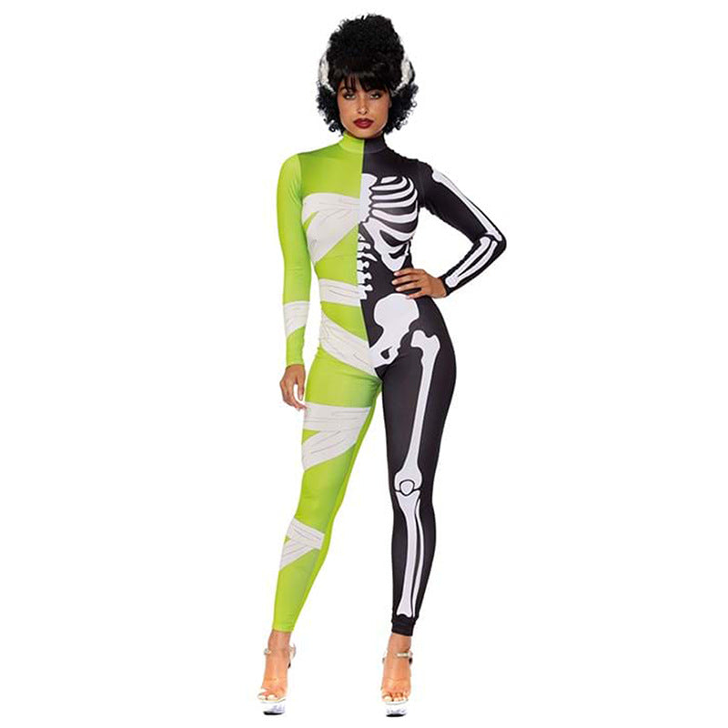 Creepy Duo Half Skeleton Half Mummy Halloween Costume