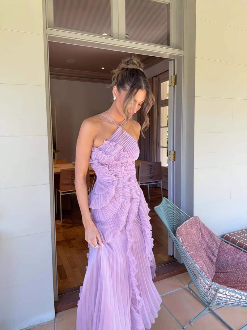 Isla | Elegant Ruffle Dress for Wedding Guest