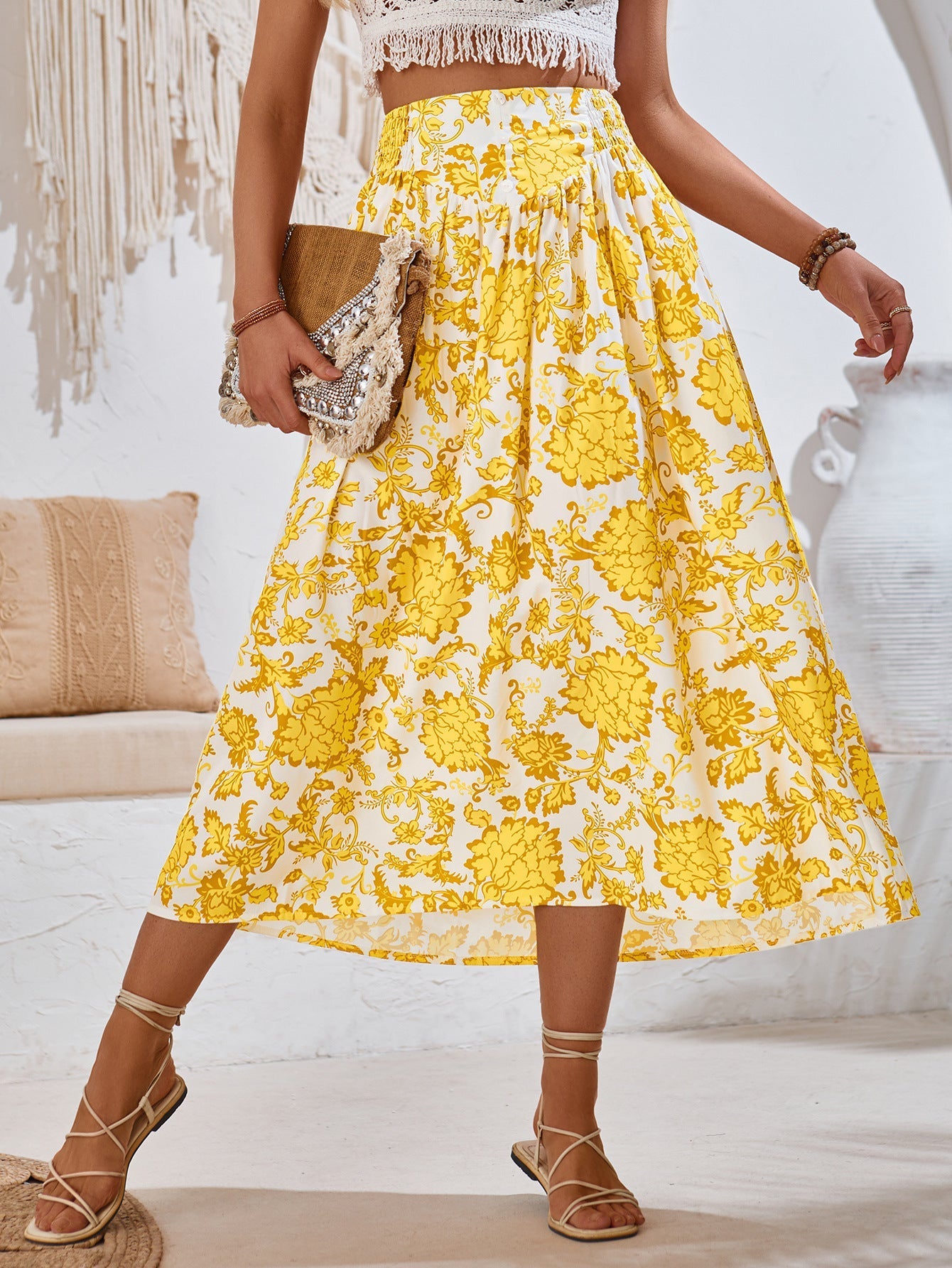 AMALIA - Floral Pattern Long Skirt Collection
