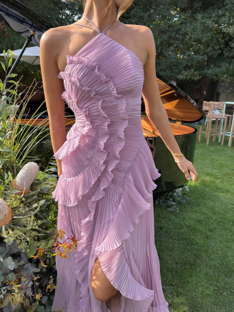Isla | Elegant Ruffle Dress for Wedding Guest